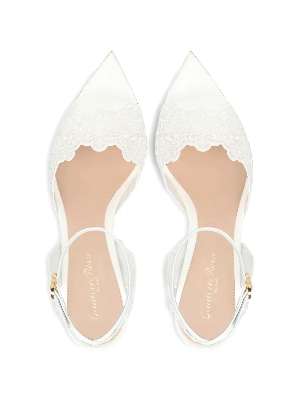 Gianvito Rossi Yvonne sandalen met kant Wit
