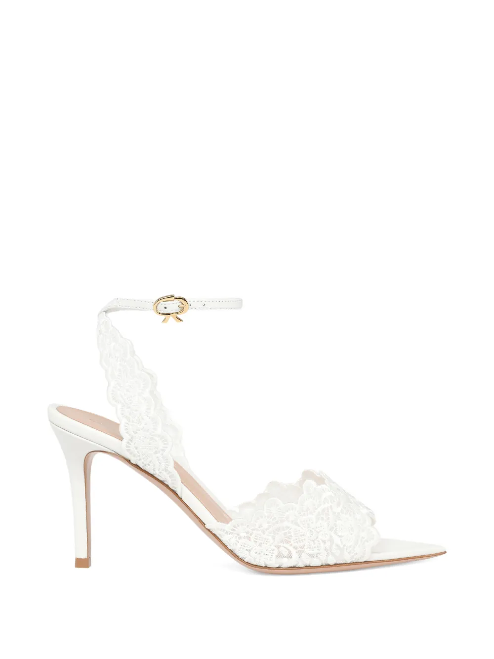 Gianvito Rossi lace Yvonne sandals - White