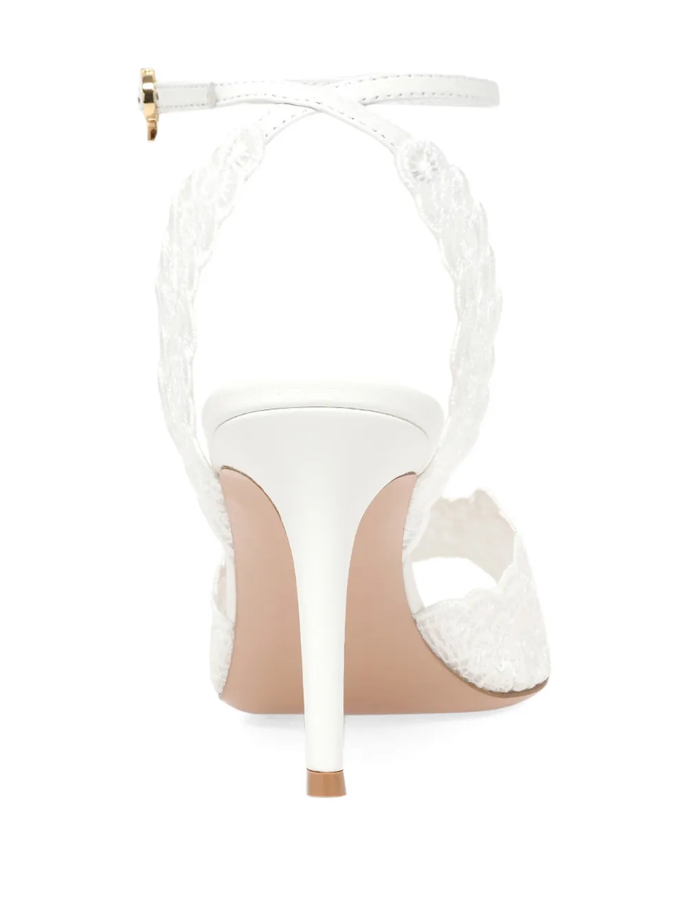 Gianvito Rossi Yvonne sandalen met kant Wit