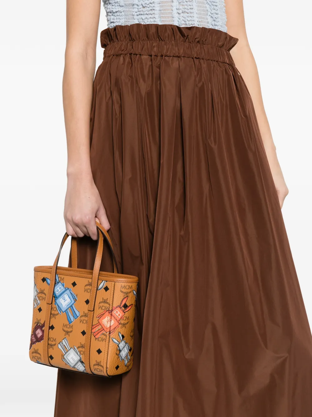  Mcm Logo-print Tote Bag - Brown 