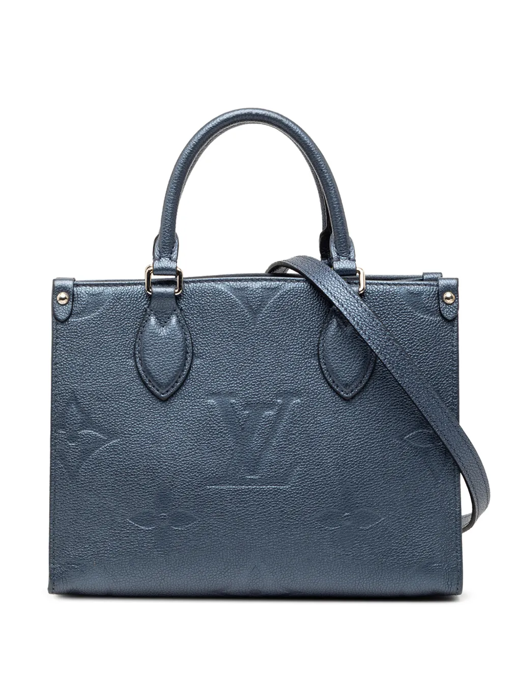 Louis Vuitton Pre-Owned 2021-2025 Metallic Monogram Giant Empreinte Onthego PM satchel - Blau