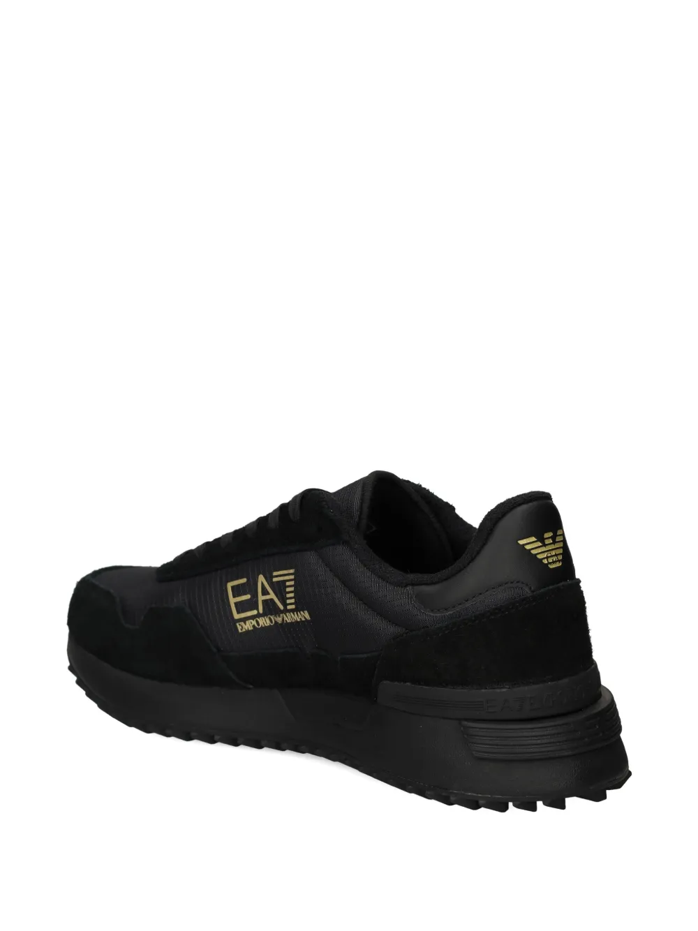 Ea7 Emporio Armani Sneakers met logo Zwart