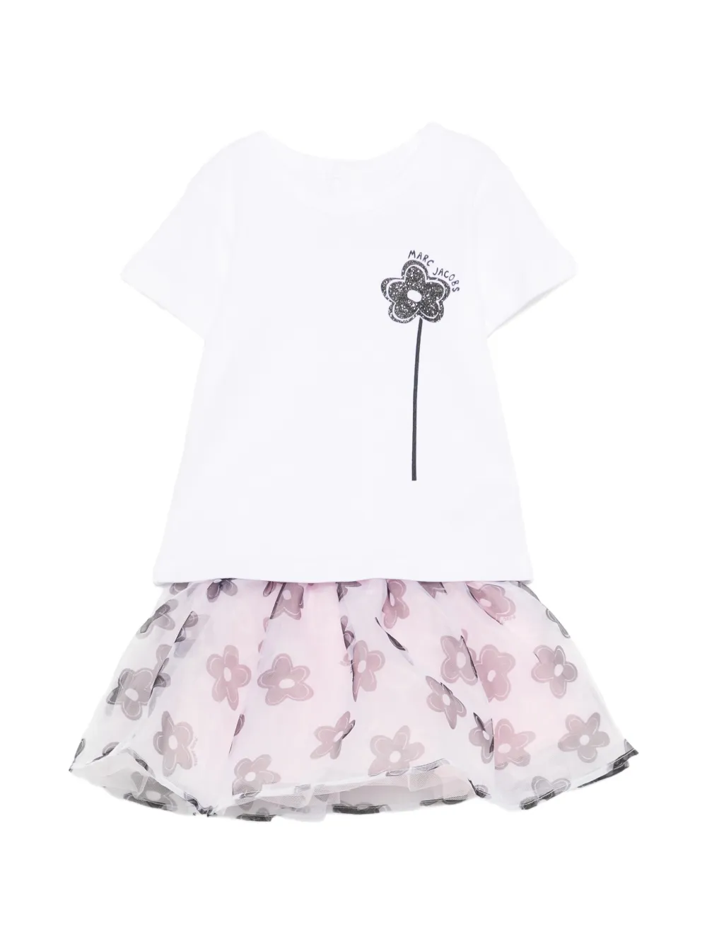 Marc Jacobs Kids flower skirt set - Rosa