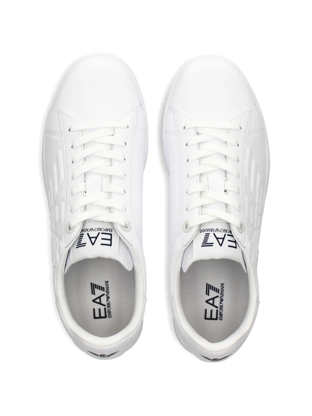 Ea7 Emporio Armani logo-embossed low-top sneakers Wit