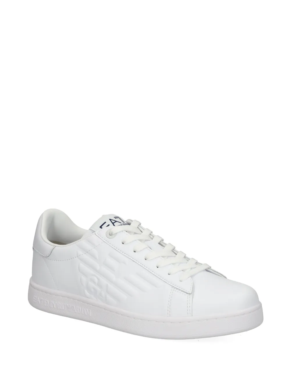 Ea7 Emporio Armani logo-embossed low-top sneakers Wit