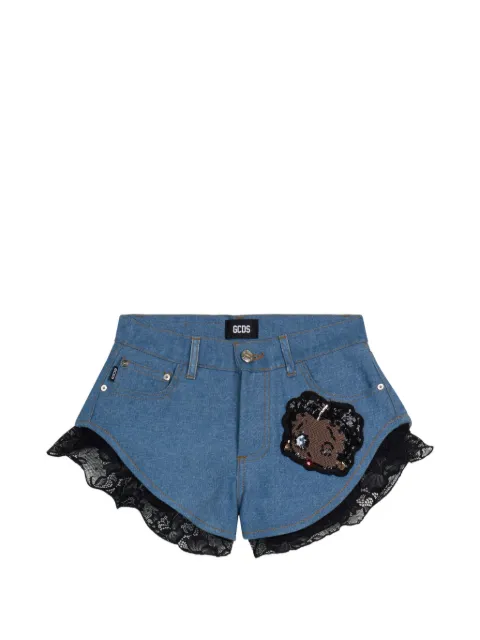 GCDS Betty Boop denim shorts