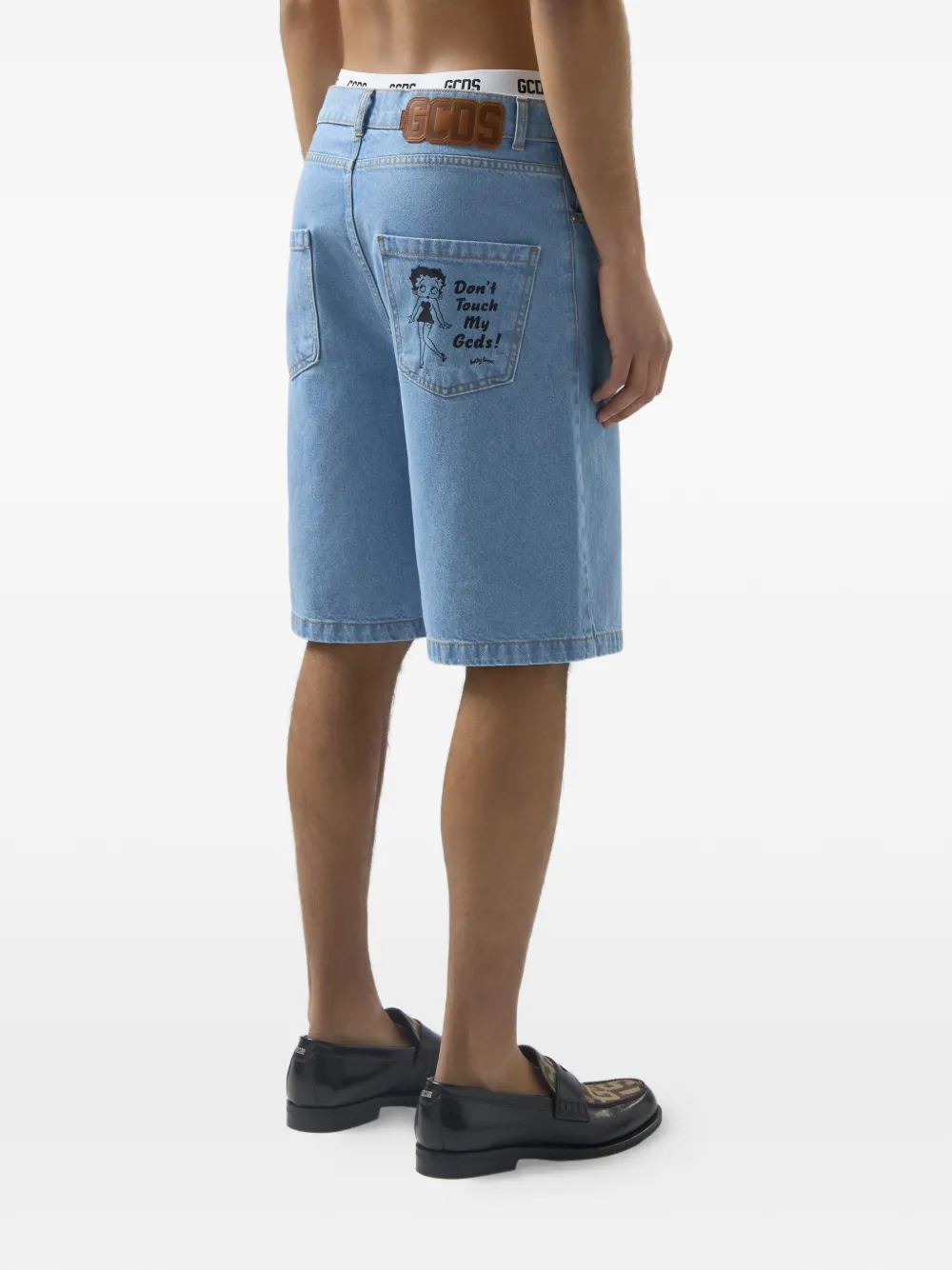 GCDS x Betty Boop katoenen shorts Blauw