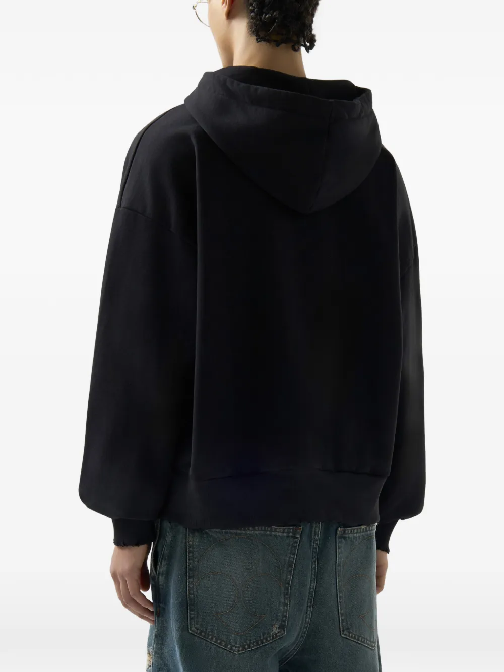 GCDS x Betty Boop katoenen hoodie met rits Zwart