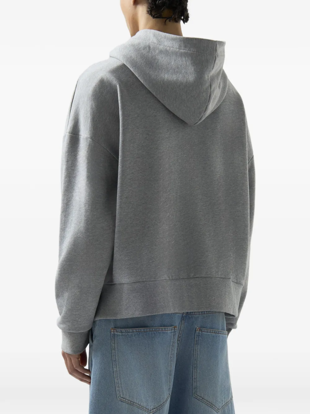 GCDS Hoodie met rits en studs Grijs