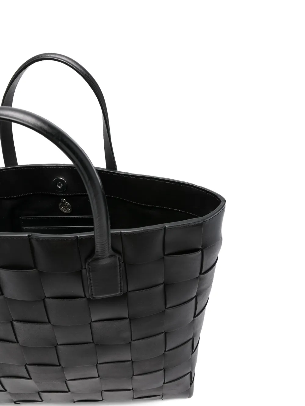 DRAGON DIFFUSION Medium Pino geweven shopper met handgreep Zwart