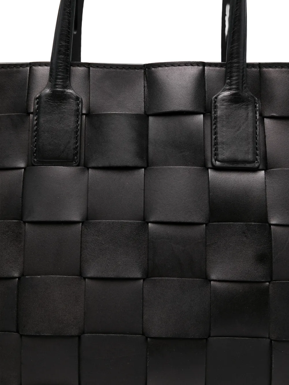 DRAGON DIFFUSION Medium Pino geweven shopper met handgreep Zwart