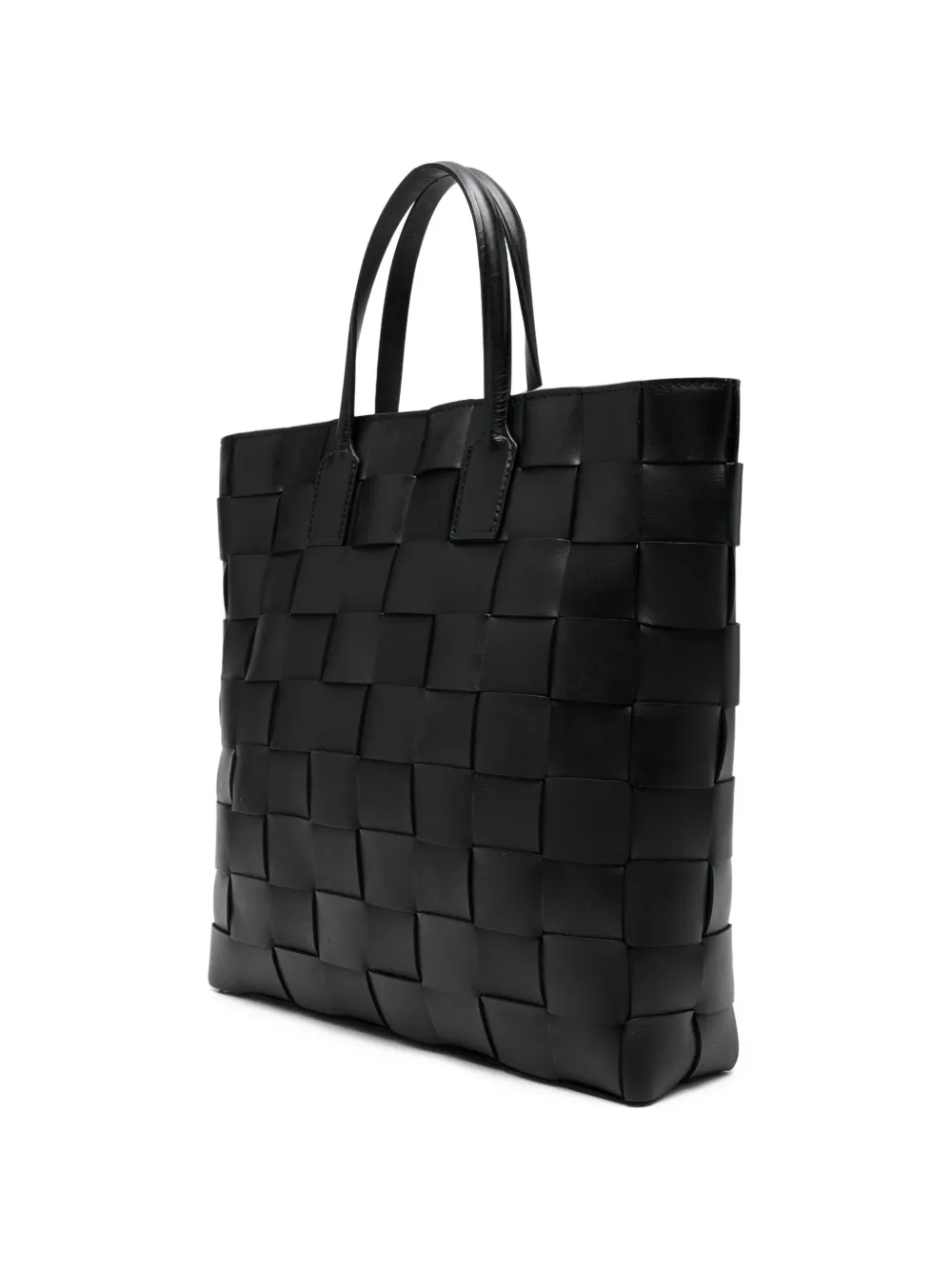 DRAGON DIFFUSION Medium Pino geweven shopper met handgreep Zwart