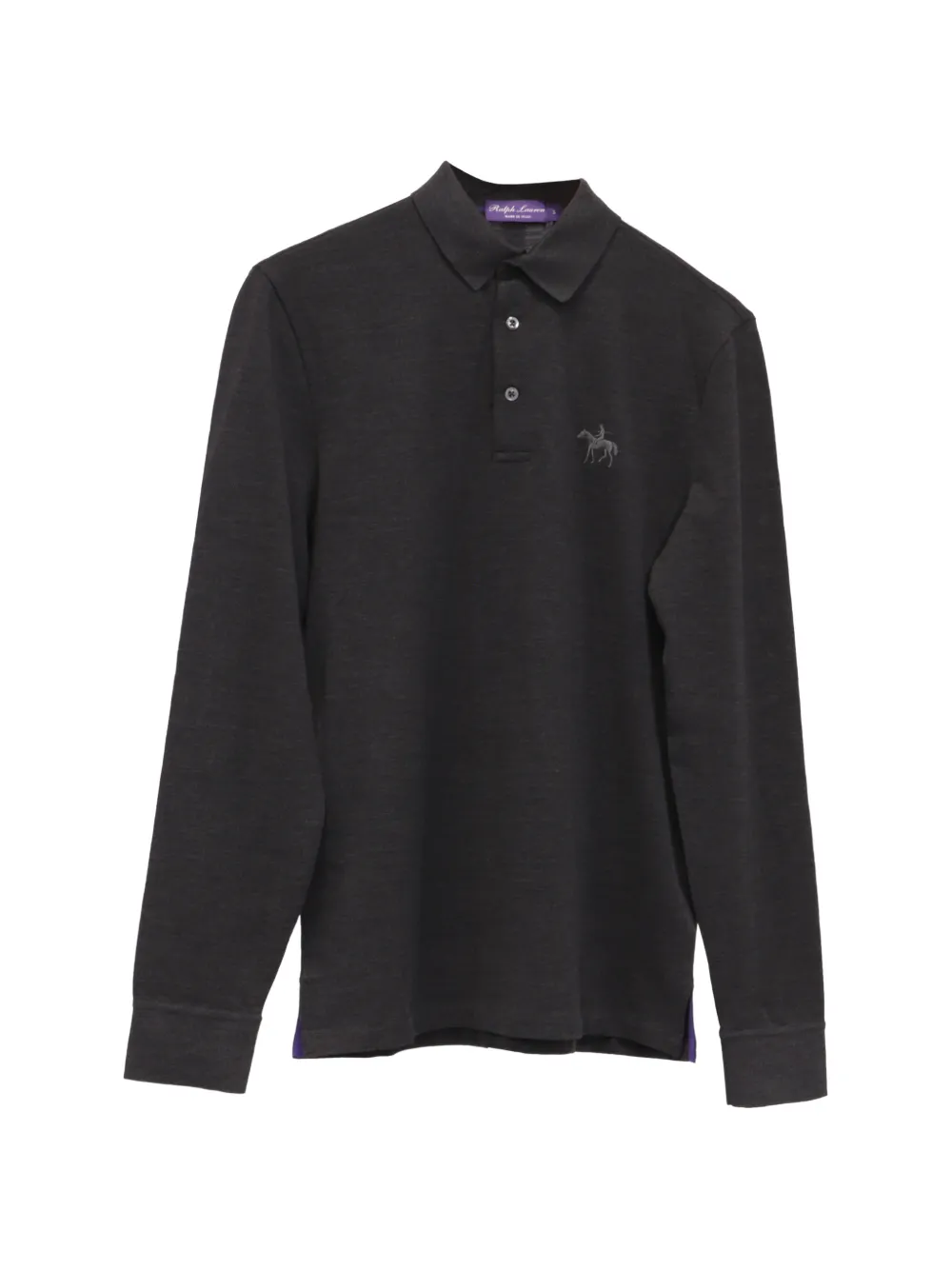 Ralph Lauren Vintage logo-embroidered long-sleeve polo shirt - Grey