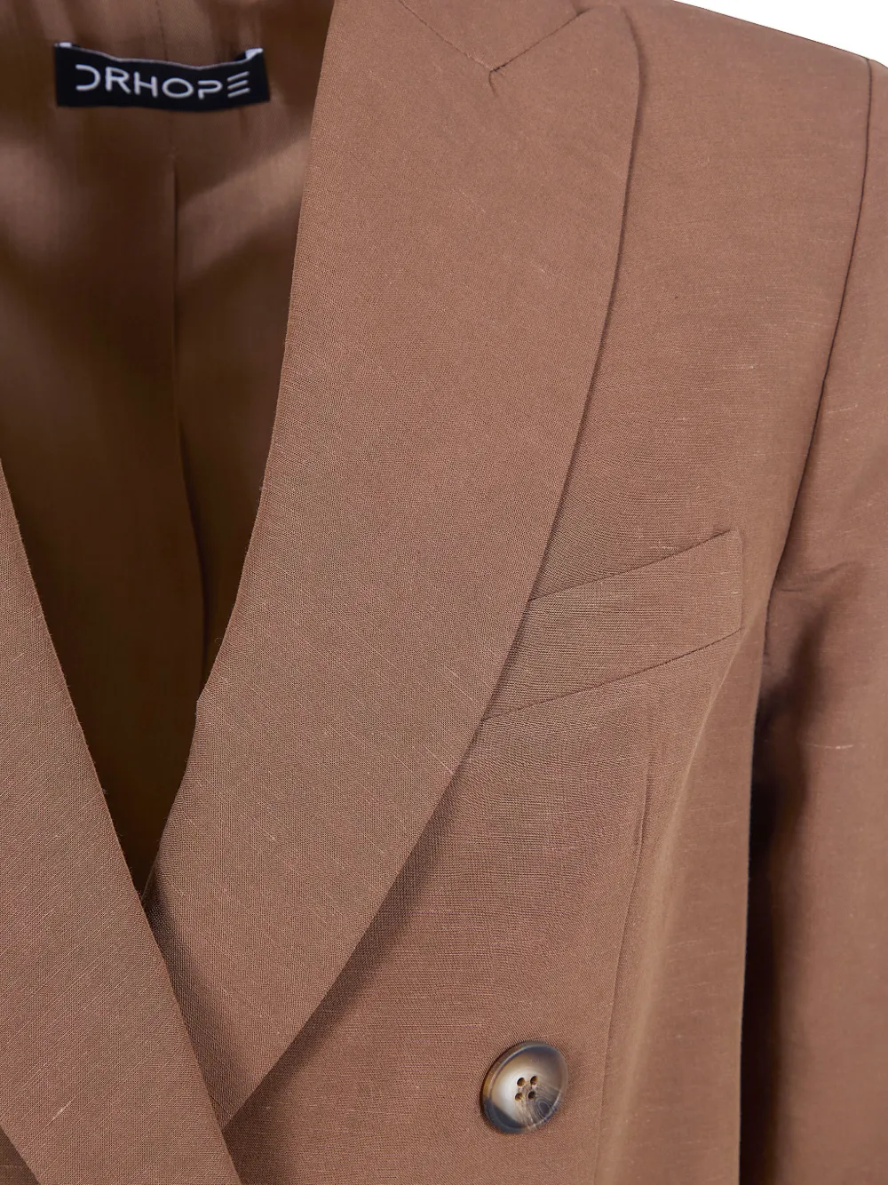 DRHOPE Blazer met dubbele rij knopen Bruin