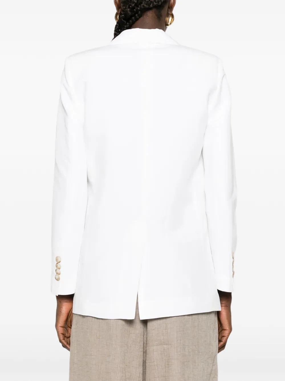 DRHOPE Blazer met dubbele rij knopen Wit