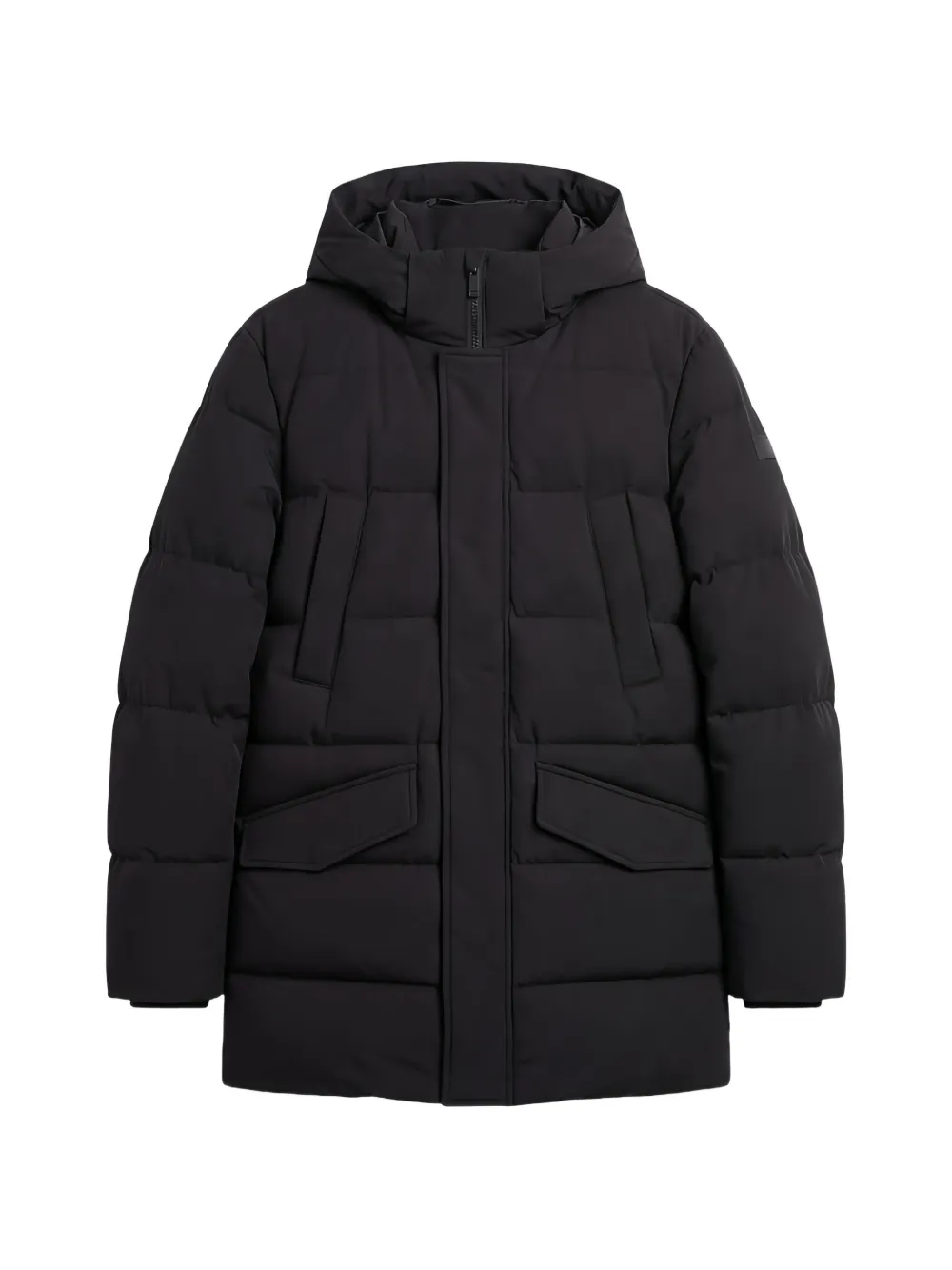 HèSKIMO hooded flap-pocket coat - Nero