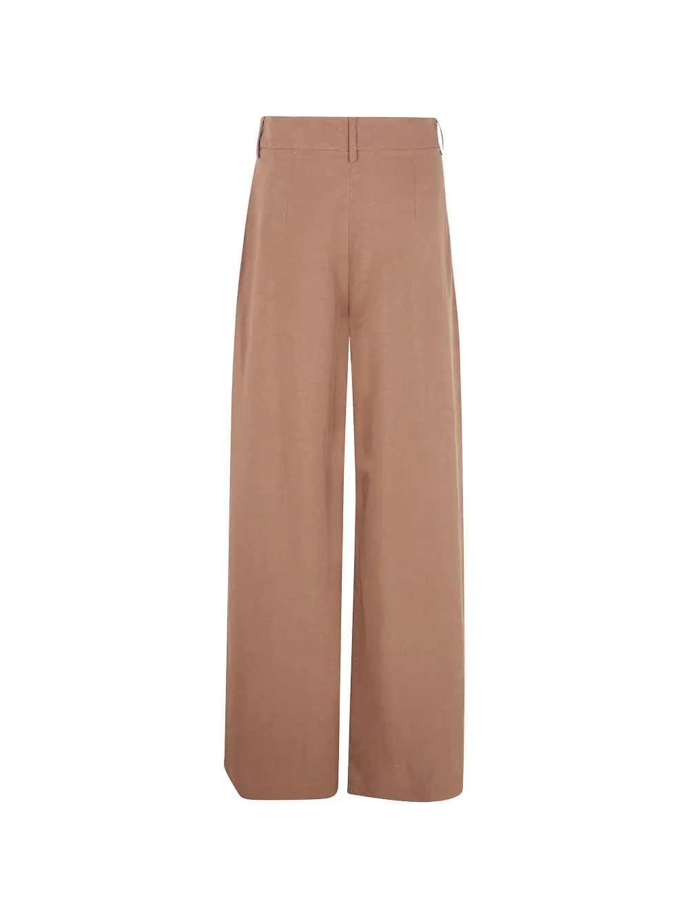 DRHOPE Plooibroek met wijde pijpen Beige