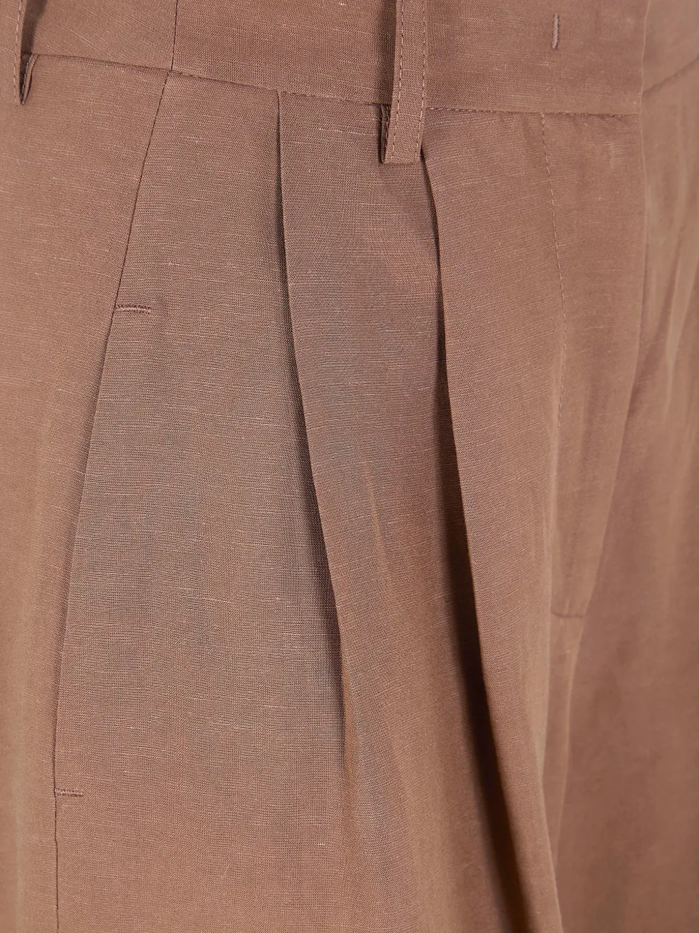 DRHOPE Plooibroek met wijde pijpen Beige