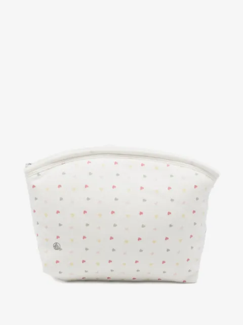 Petit Bateau heart-print makeup bag