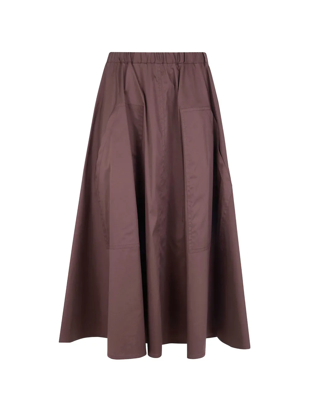 DRHOPE elasticated-waist patch-pocket skirt - Braun