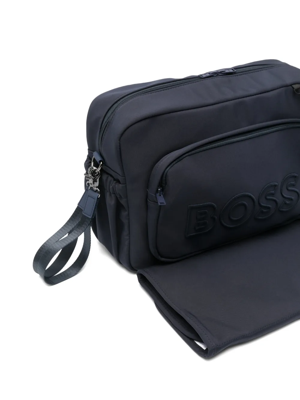 BOSS Kidswear Luiertas met reliëf Blauw