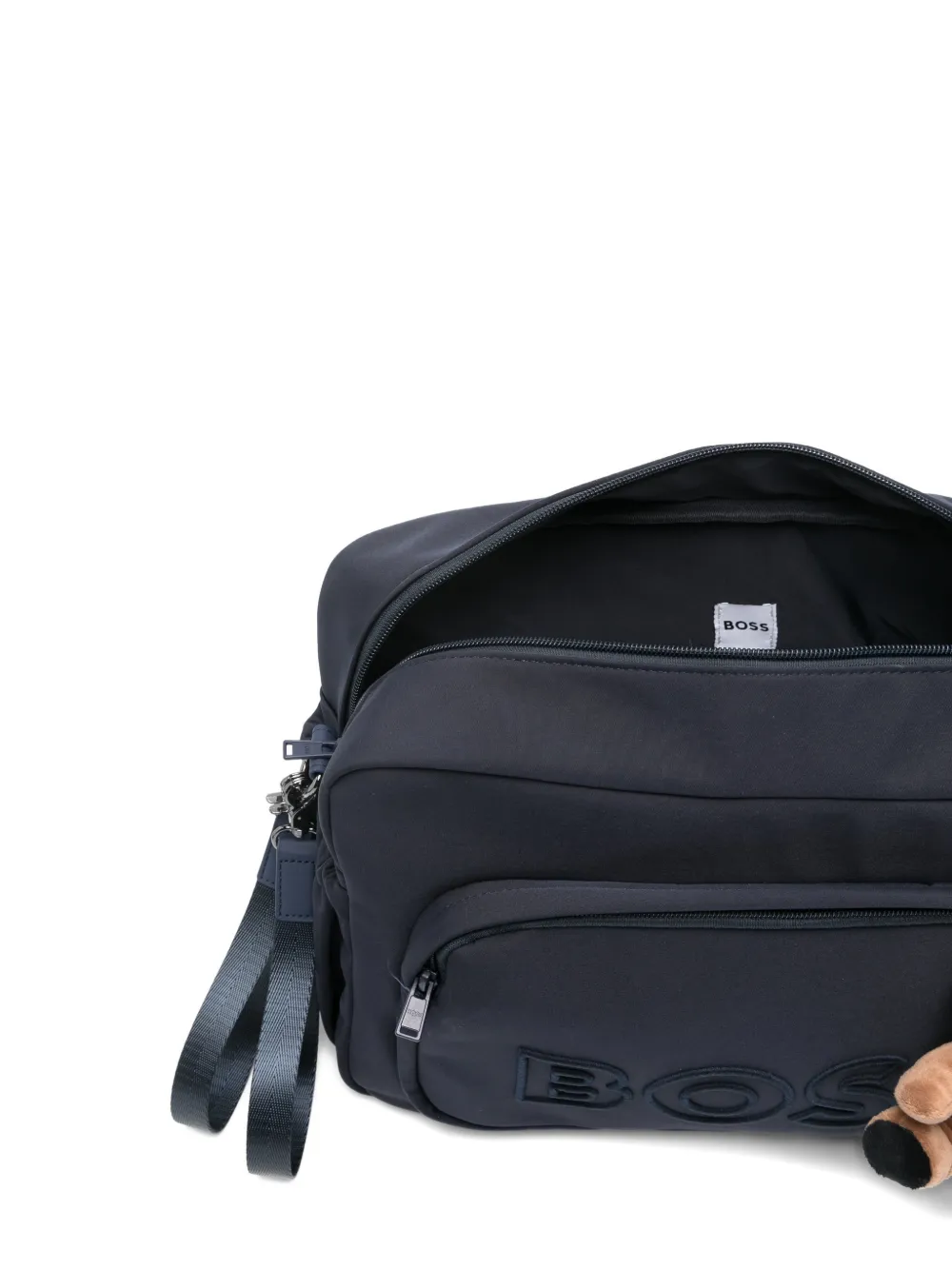 BOSS Kidswear Luiertas met reliëf Blauw