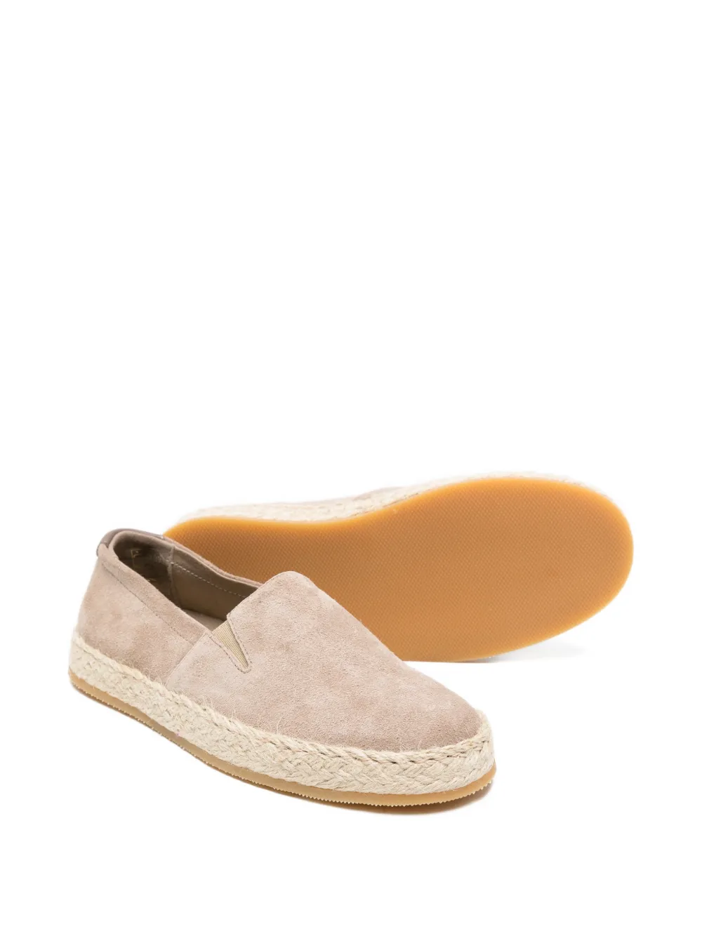 Brunello Cucinelli Kids Loafers met espadrille afwerking Beige