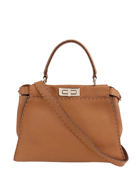 Fendi Pre-Owned 2000-2010 Medium Leather Selleria Peekaboo Iconic satchel