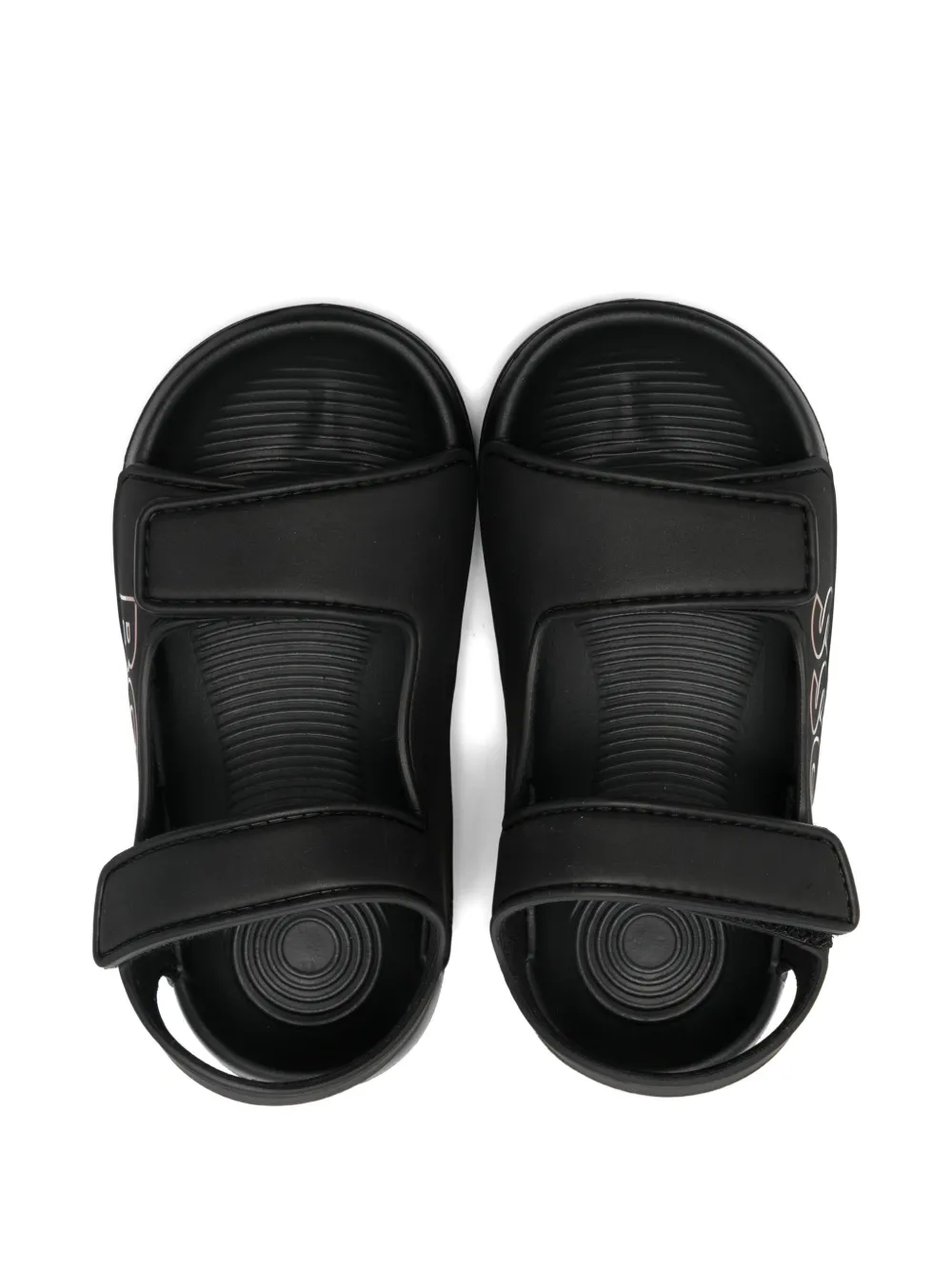 BOSS Kidswear logo strap sandals Zwart