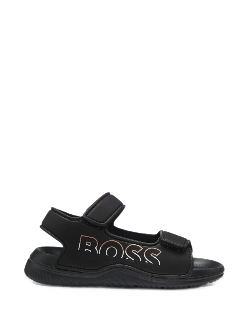 BOSS Kidswear logo strap sandals - Nero