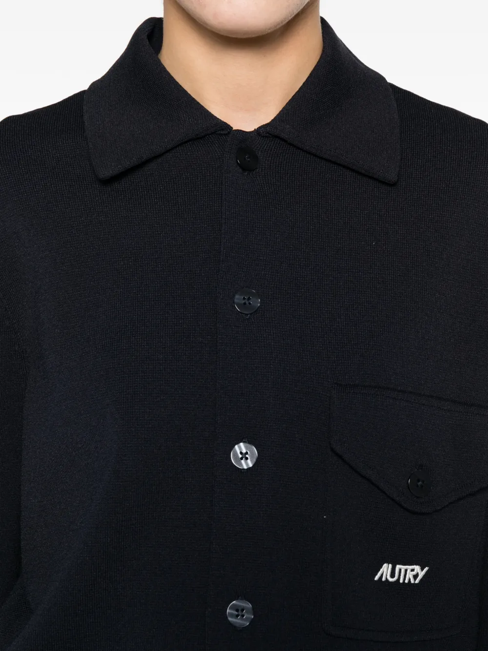 Autry Gestreept jack met zak Blauw