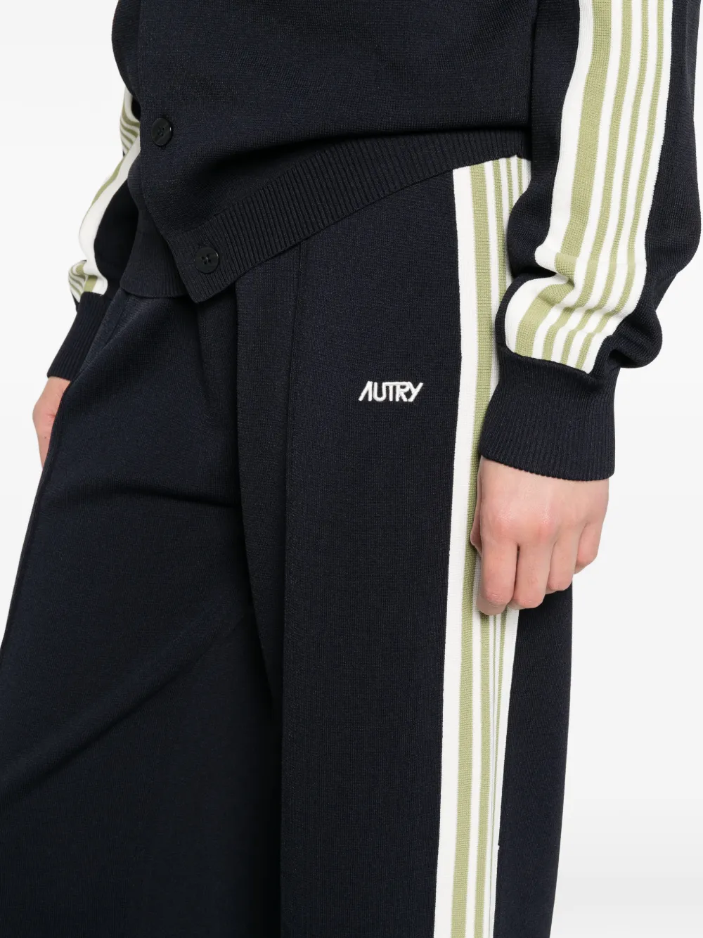 Autry Gestreepte broek Zwart