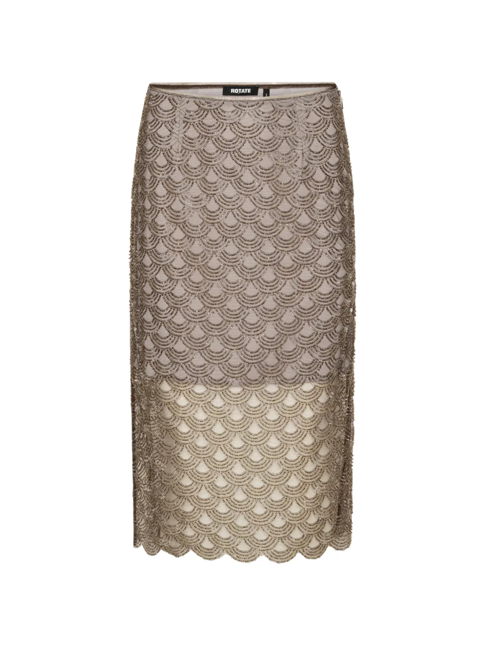 ROTATE BIRGER CHRISTENSEN Gonna midi con paillettes - Grigio