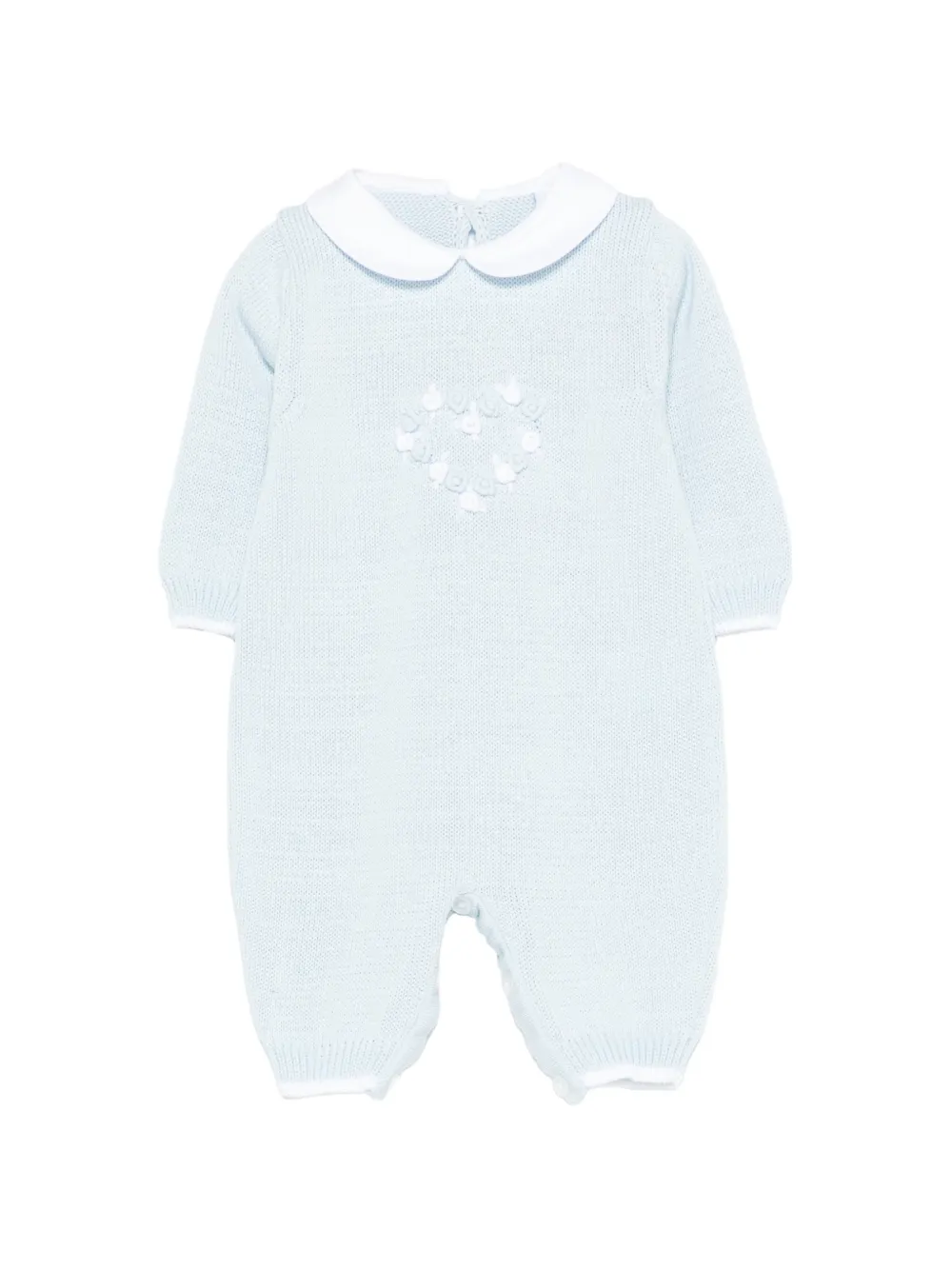 Siola floral-appliqué romper - Blu