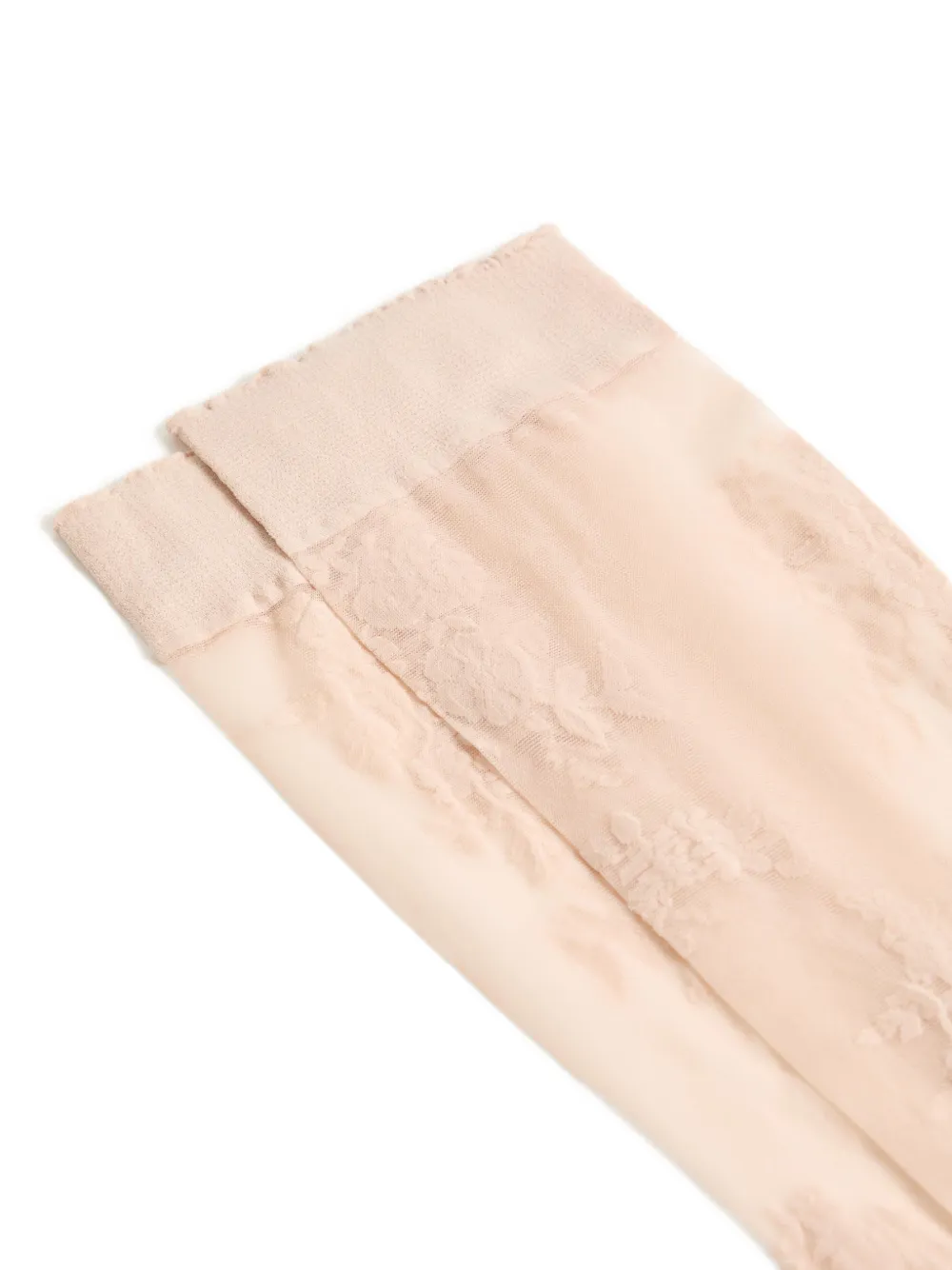  Valentino Garavani Floral Lycra Knee-high Socks - Neutrals 