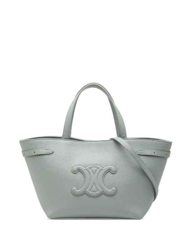 Celine Pre-Owned 2024 ミニ グレインカーフ キュイルトリオンフ カバ 