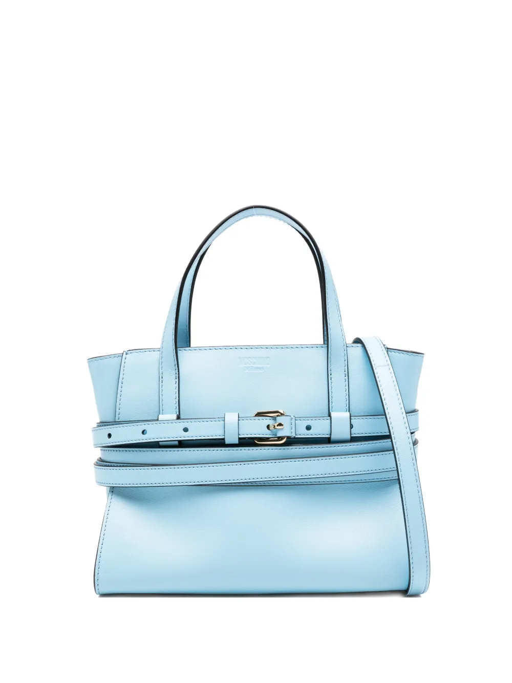 Moschino buckle-strap tote bag - Blu