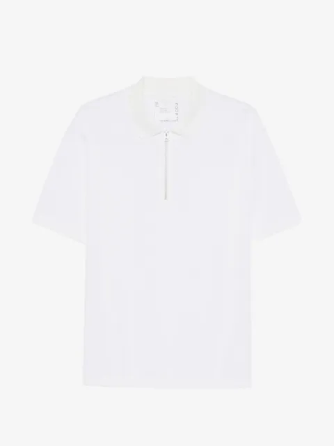 sacai zip-detail polo shirt