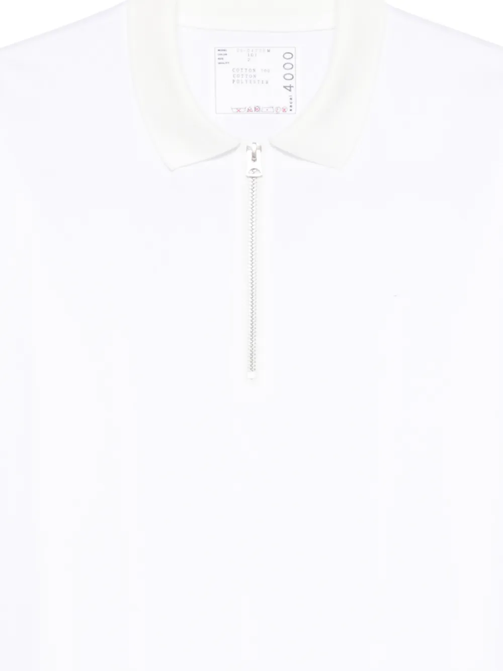sacai Poloshirt met ritsdetail Wit