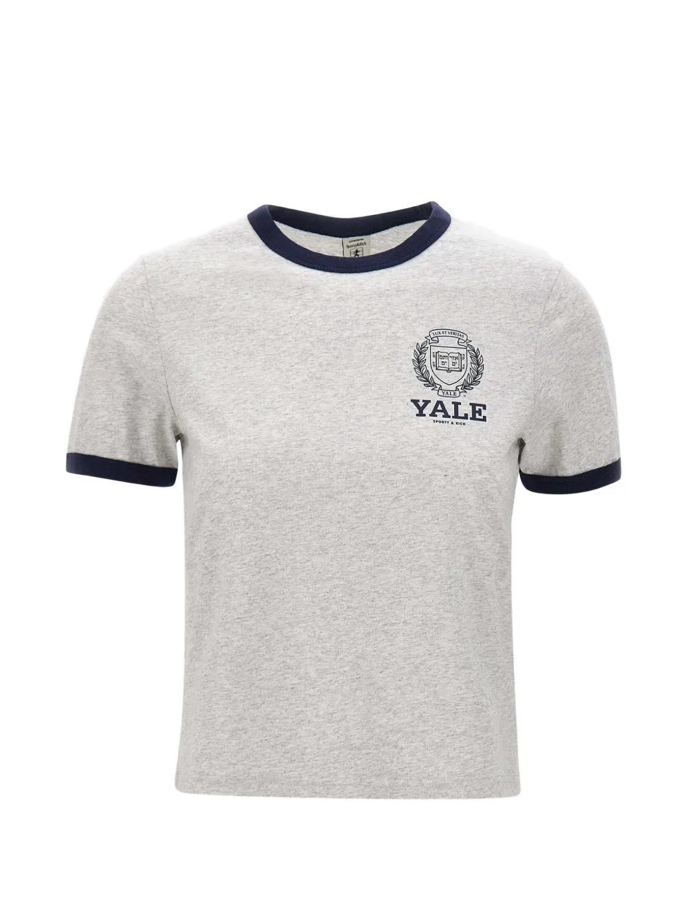 Sporty & Rich graphic ribbed T-shirt - Grigio