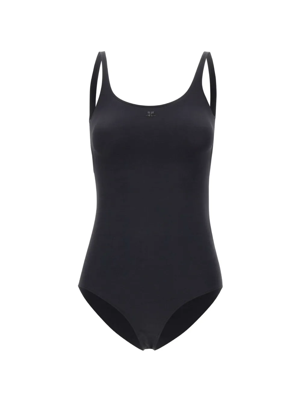 Courrèges cut-out logo swimsuit - Nero