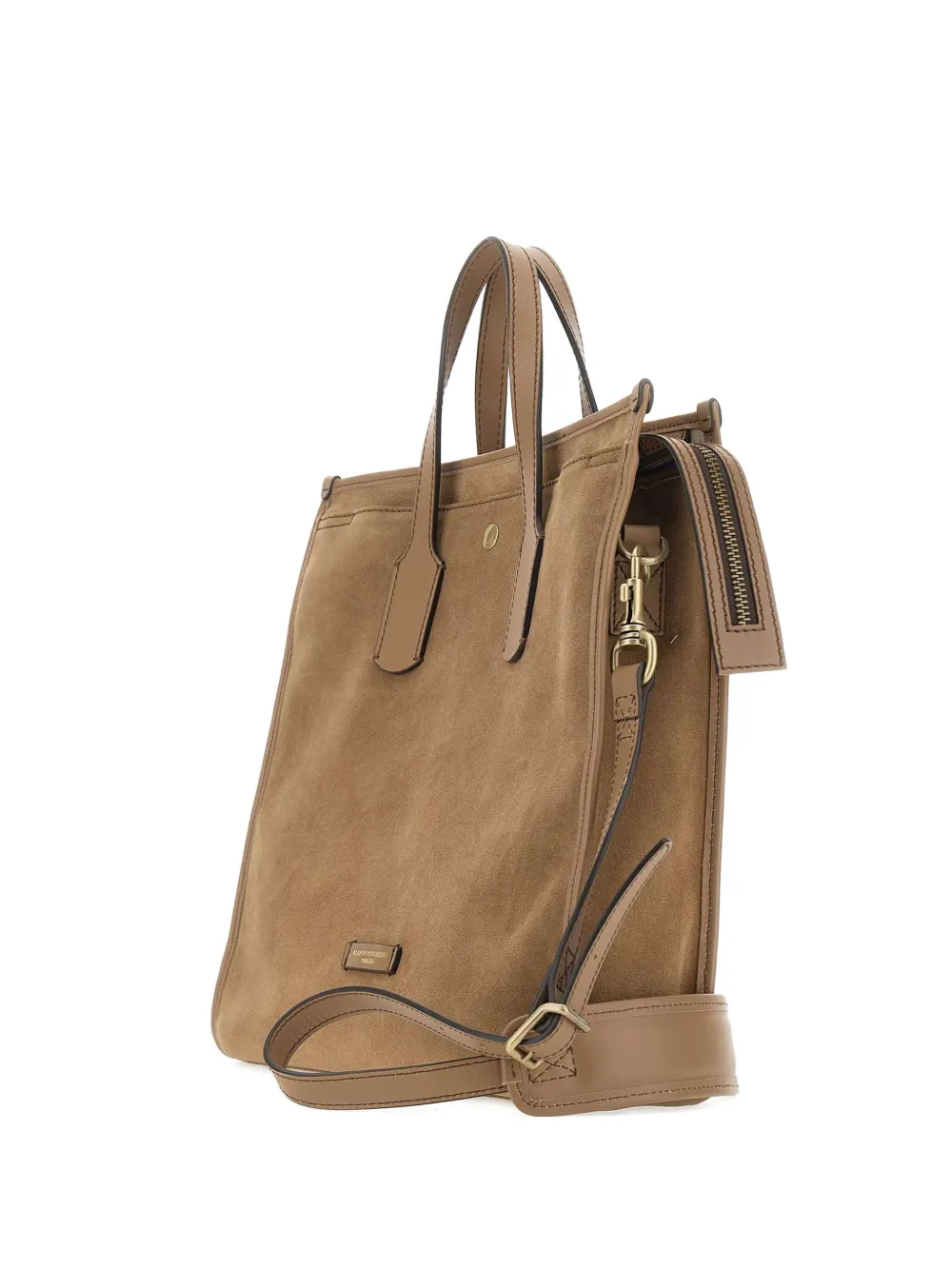 GIANNI CHIARINI suede leather berlino tote bag - Marrone