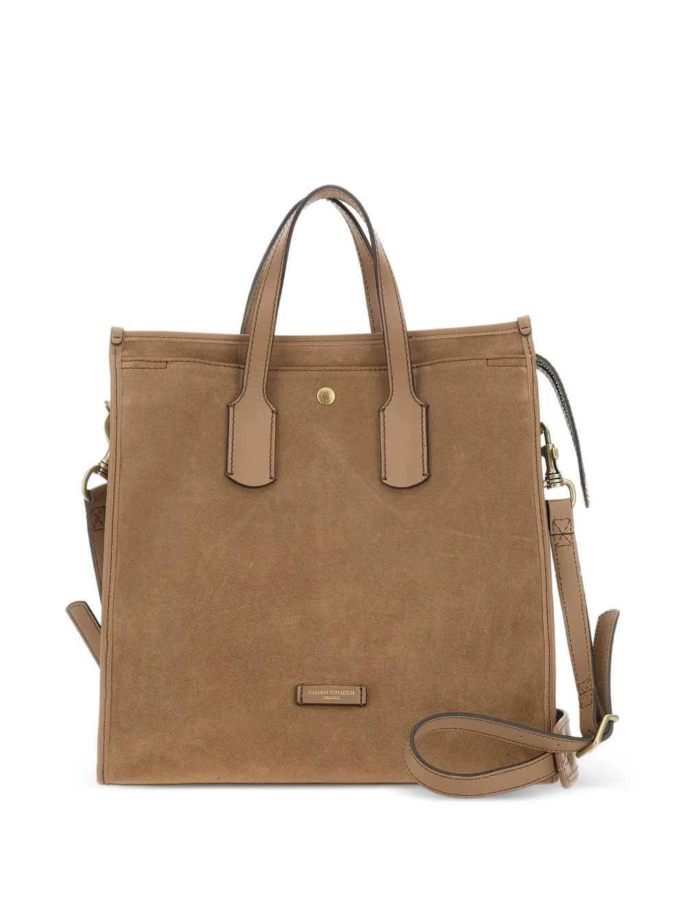 GIANNI CHIARINI suede leather berlino tote bag - Marrone