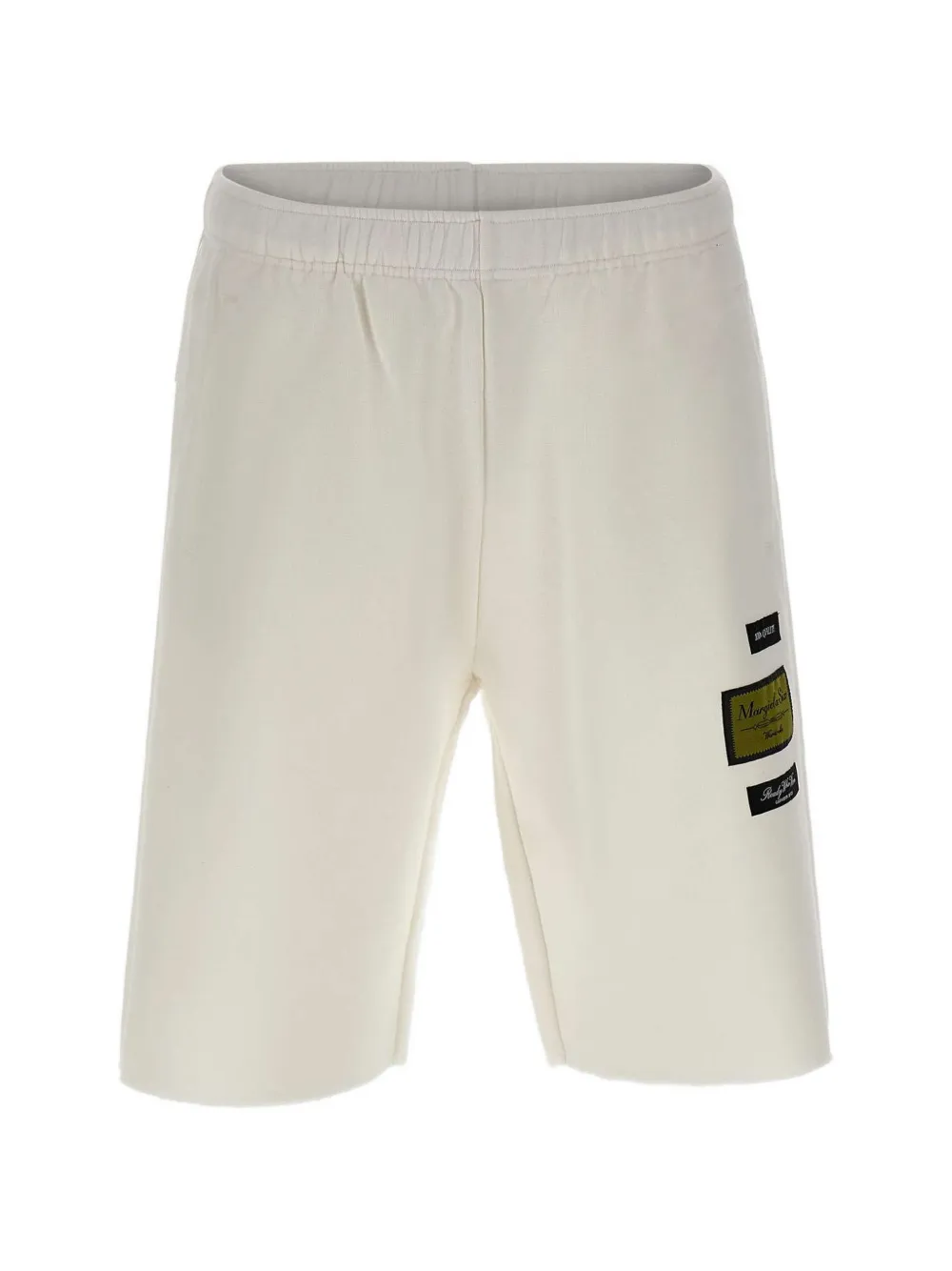 MM6 Maison Margiela logo-patch track shorts - Toni neutri