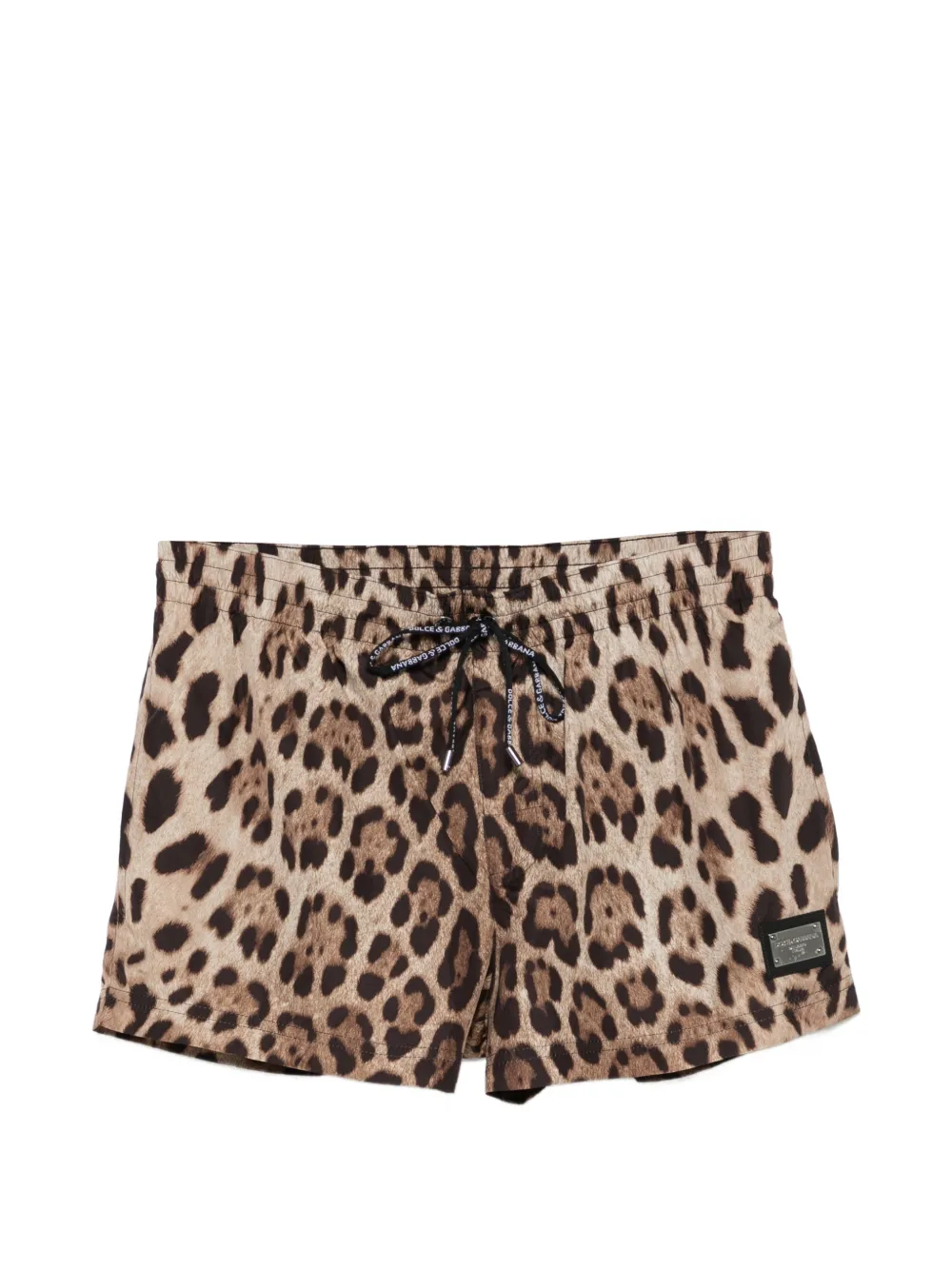 Dolce & Gabbana leopard-print swim shorts - Braun