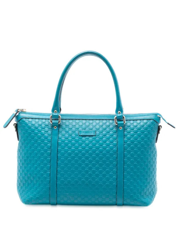Gucci Pre-owned 2000-2015 Small Microguccissima Joy Satchel in Blue