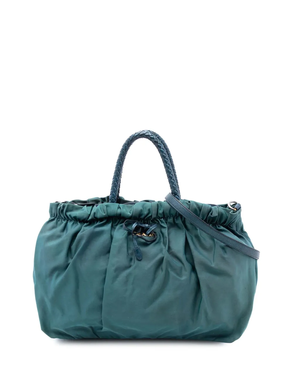 Prada Pre-Owned Borsa a tracolla in tessuto con fiocco 2013-2025 - Blu