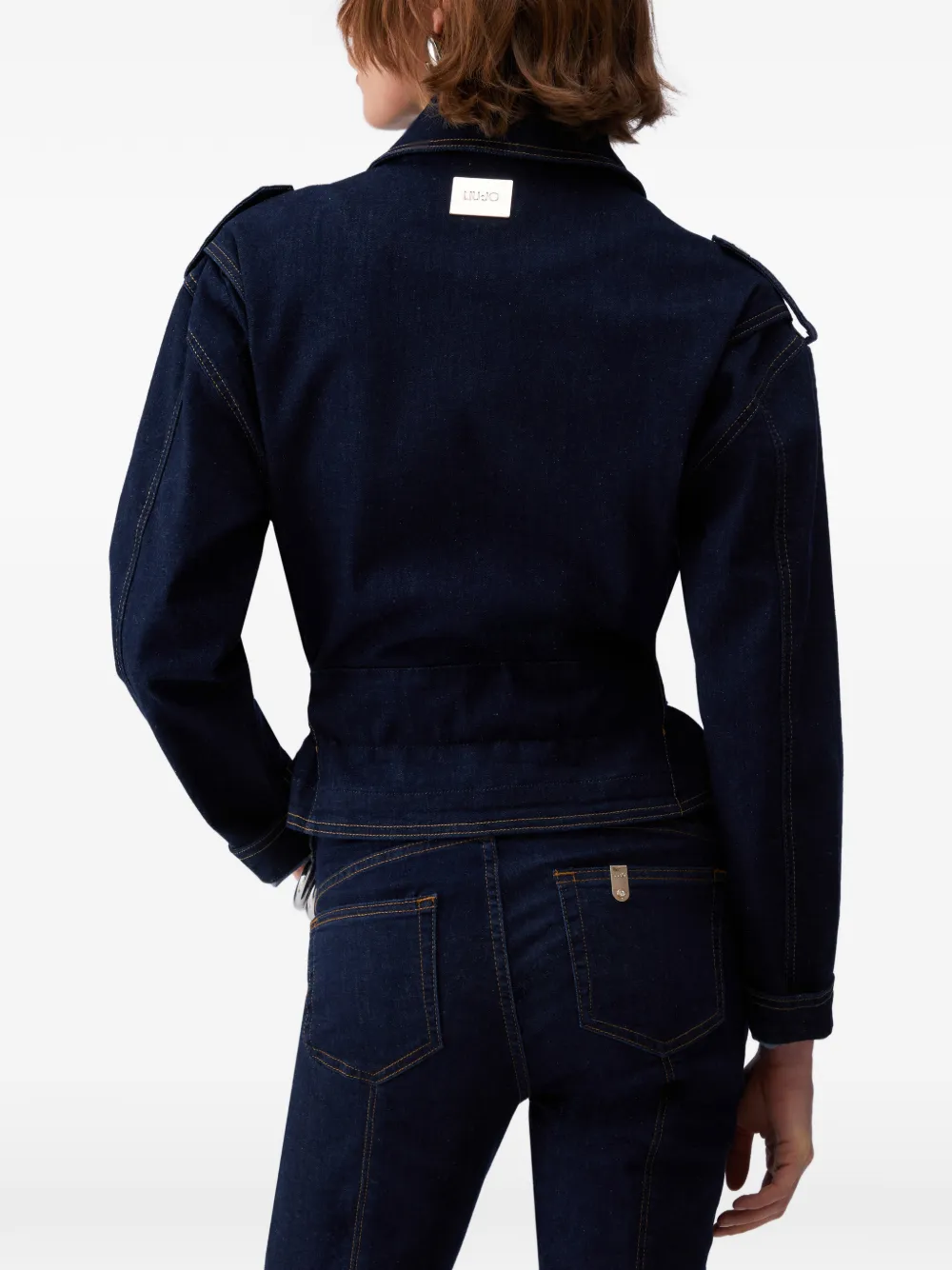 LIU JO Denim jack met ceintuur Blauw