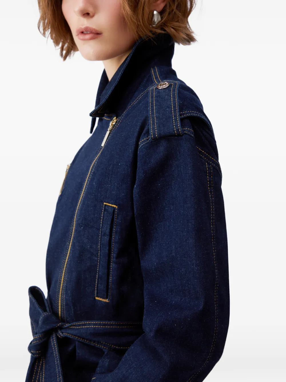 LIU JO Denim jack met ceintuur Blauw