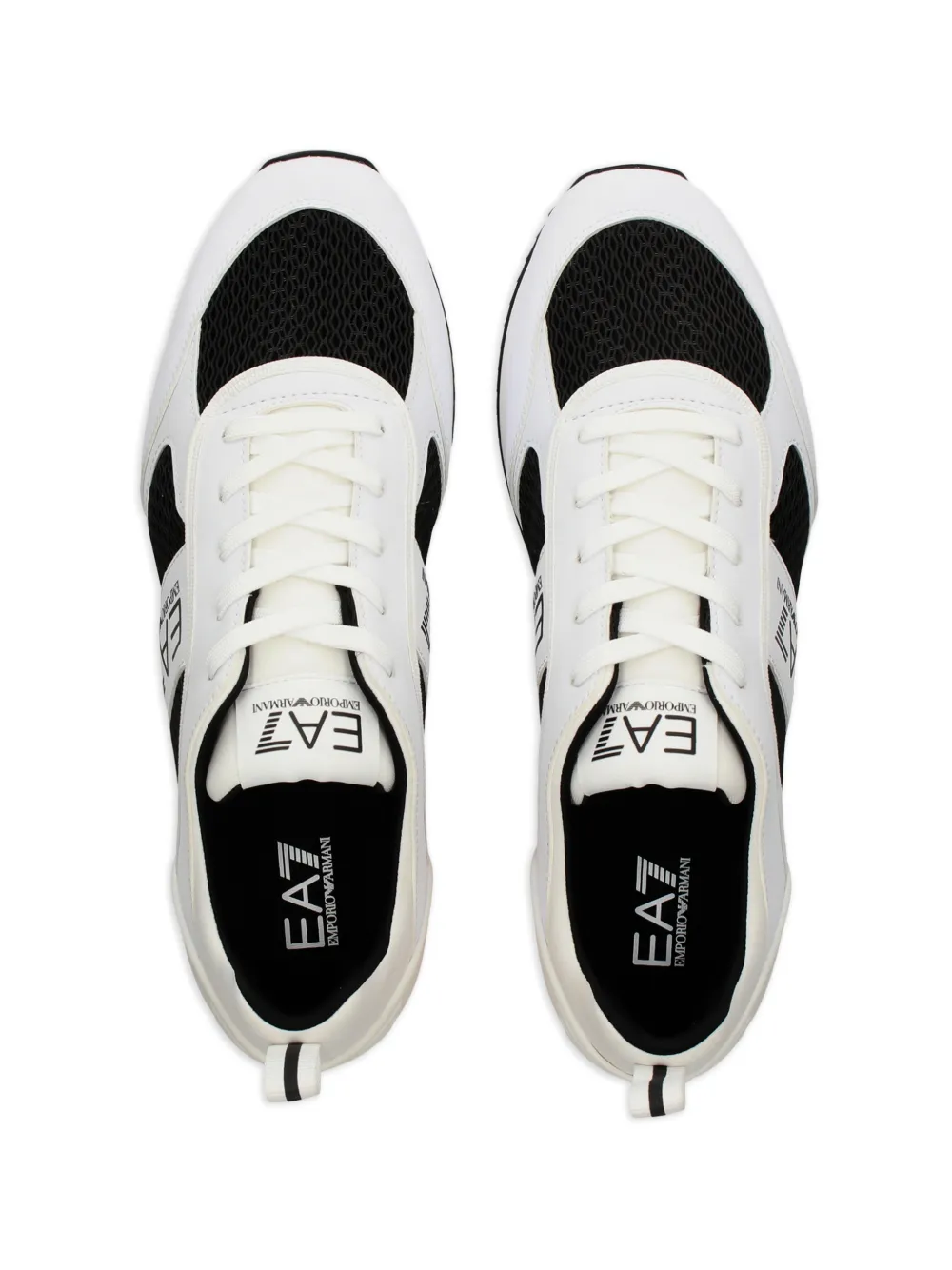 Ea7 Emporio Armani logo-detail lace-up sneakers Wit